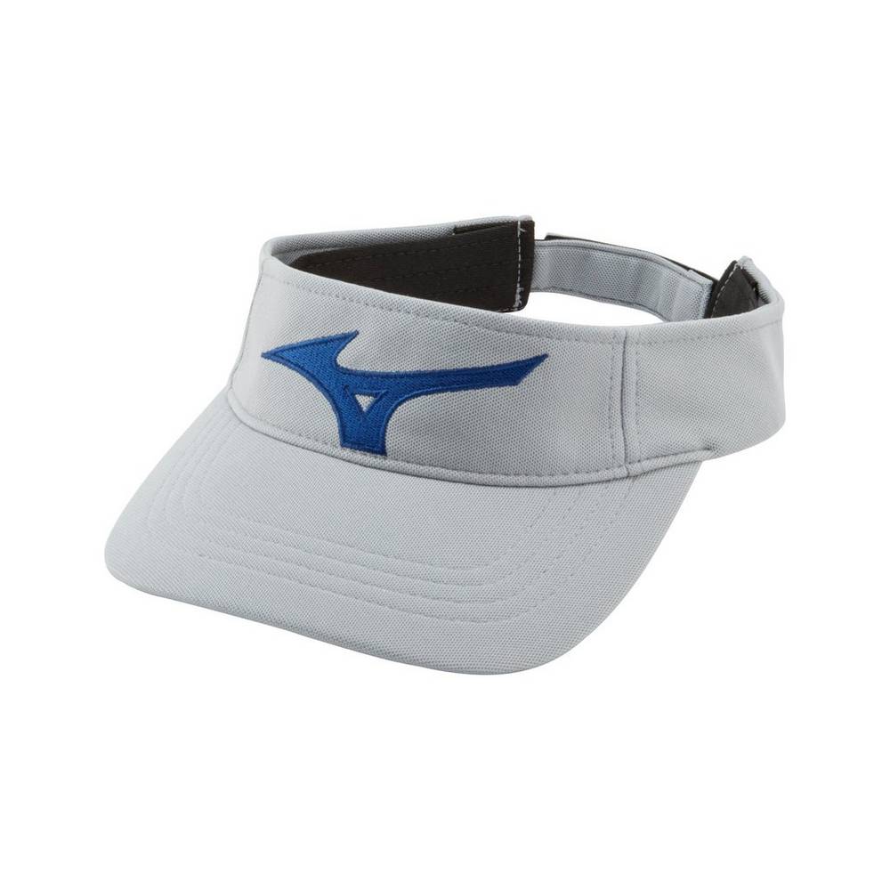 Womens Mizuno Tour Visor Grey/Royal Philippines (ZHIFPG371)